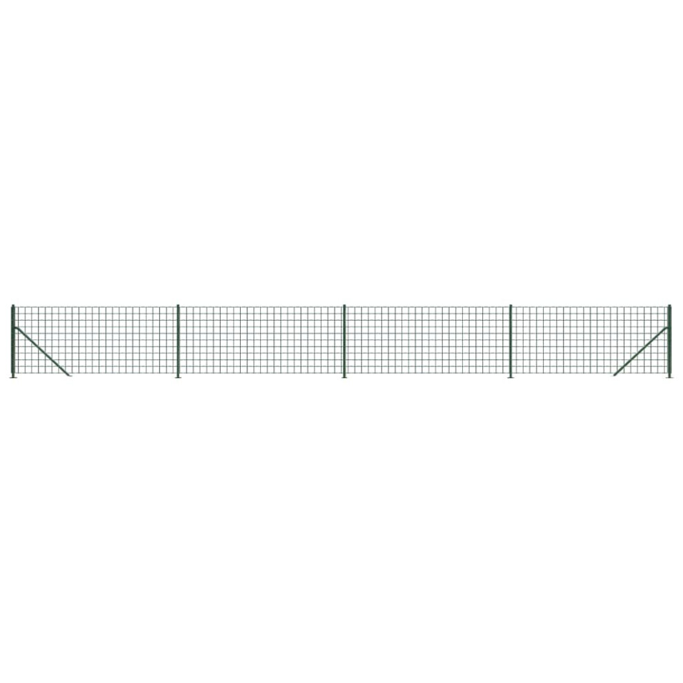 (green, 1 x 10 m) vidaXL Wire Mesh Fence Garden Wire Fencing Mesh Outdoor Fence with flange