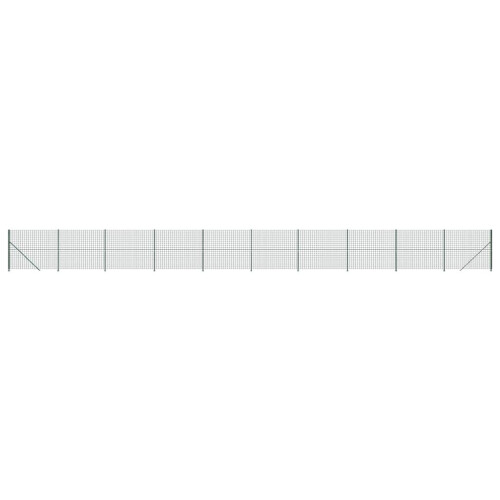 VidaXL vidaXL Maschendrahtzaun mit Bodenflansch Grün 2,2x25 m 1