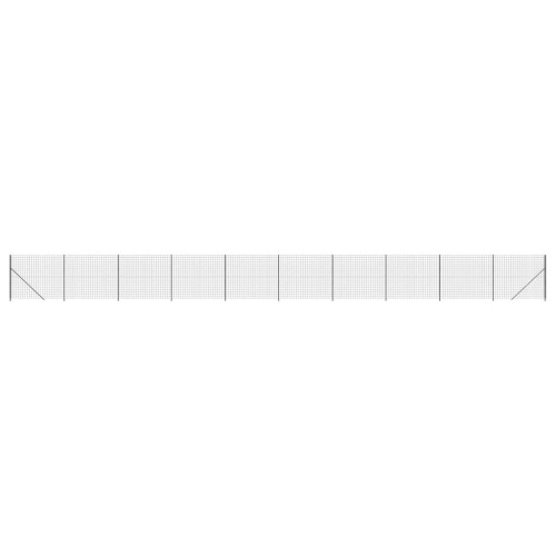 VidaXL vidaXL Maschendrahtzaun mit Bodenflansch Anthrazit 1,6x25 m 1