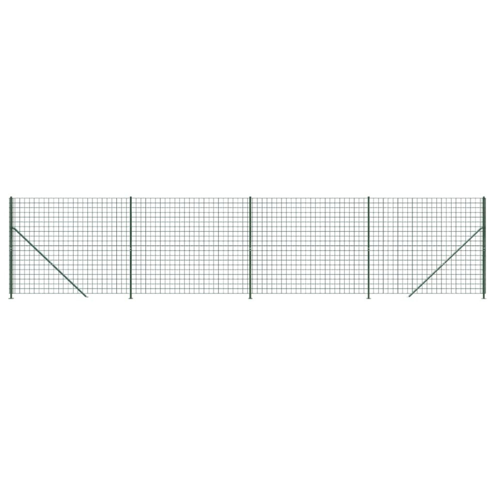 (green, 1.6 x 10 m) vidaXL Wire Mesh Fence Garden Fencing Mesh with Flange Anthracite 2.2x10 m