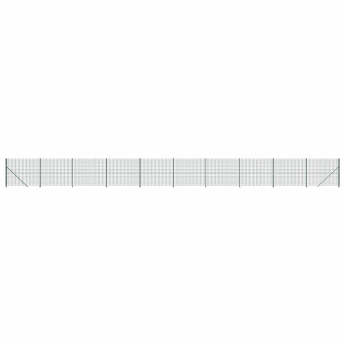 VidaXL vidaXL Maschendrahtzaun mit Bodenflansch Grün 2x25 m 1