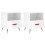 VidaXL (high gloss white, 2 pcs) vidaXL Bedside Cabinet Bed Table Nightstand Side Table White Engineered Wood 1