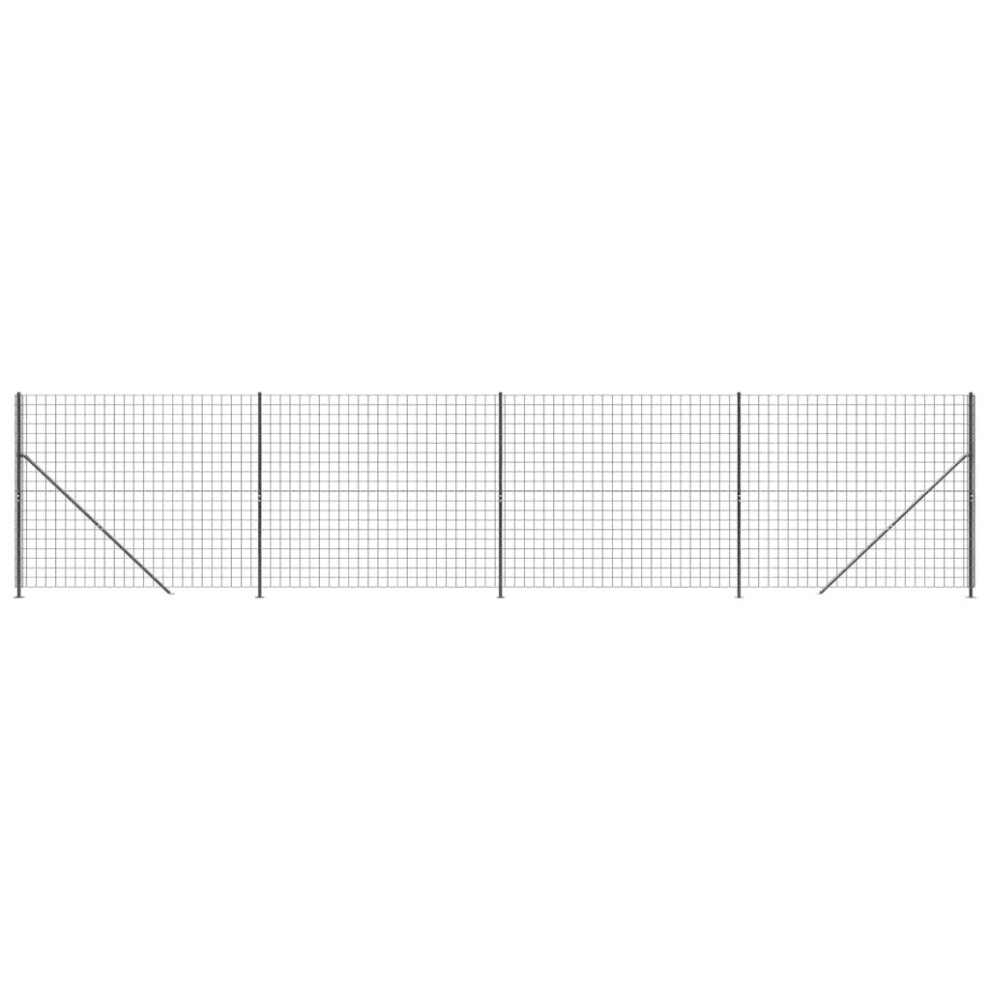 (anthracite, 1.4 x 10 m) vidaXL Wire Mesh Fence Garden Fencing Mesh with Flange Anthracite 2.2x10 m