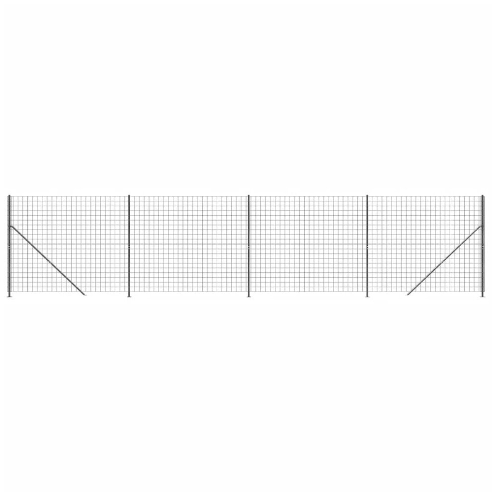 (anthracite, 1.6 x 10 m) vidaXL Wire Mesh Fence Garden Fencing Mesh with Flange Anthracite 2.2x10 m