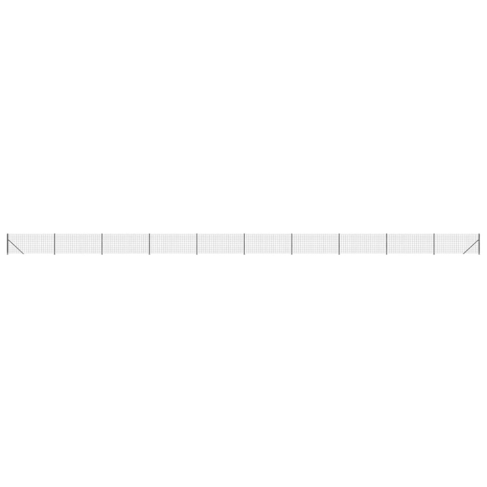 (anthracite, 1 x 25 m) vidaXL Wire Mesh Fence Garden Wire Fencing Mesh Outdoor Fence with flange