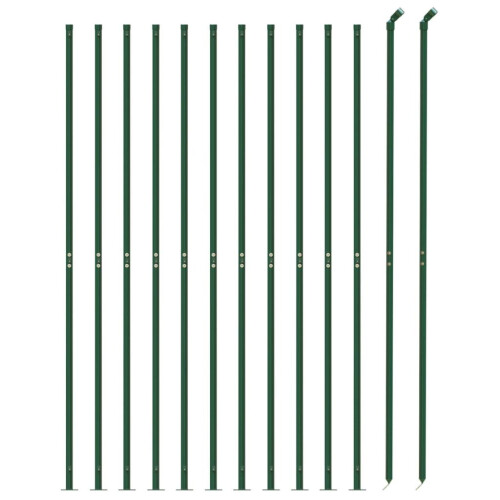 VidaXL vidaXL Maschendrahtzaun mit Bodenflansch Grün 1,1x25 m 2