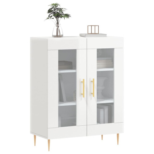 VidaXL (high gloss white) vidaXL Sideboard Storage Cabinet Cupboard Side Cabinet White Engineered Wood 2