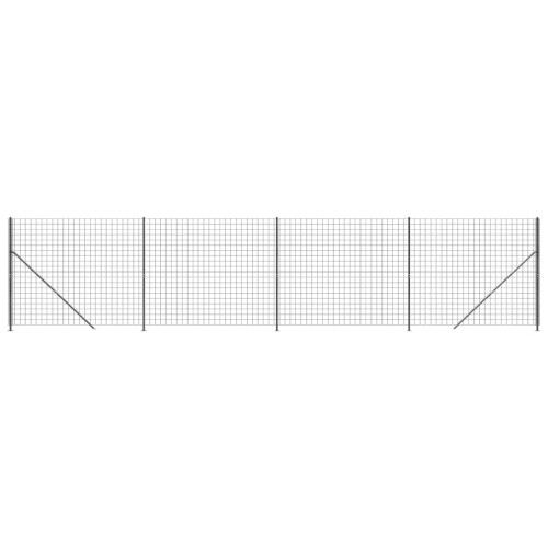 VidaXL vidaXL Maschendrahtzaun mit Bodenflansch Anthrazit 1,4x10 m 1