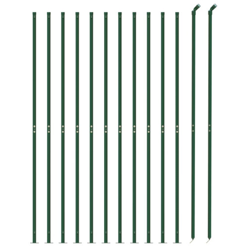 VidaXL vidaXL Maschendrahtzaun mit Bodenflansch Grün 0,8x25 m 2