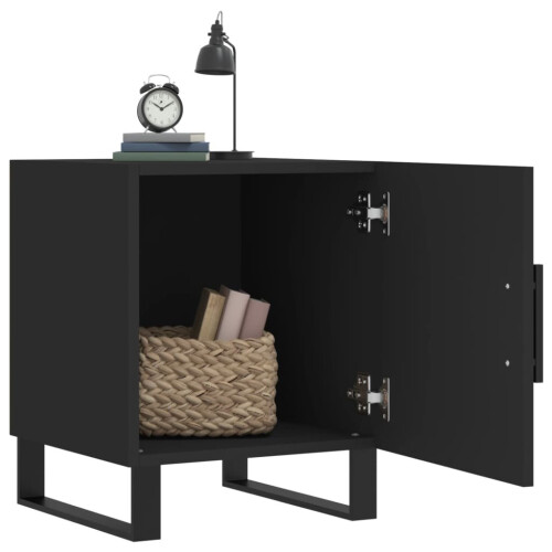 VidaXL (black, 2 pcs) vidaXL Bedside Cabinets Bedside Table 2 pcs Concrete Grey Engineered Wood 2