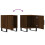 VidaXL (brown oak, 2 pcs) vidaXL Bedside Cabinets Bedside Table 2 pcs Concrete Grey Engineered Wood 10