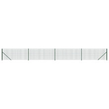 vidaXL Maschendrahtzaun mit Bodenflansch Grün 1,1x10 m