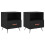 VidaXL (black, 2 pcs) vidaXL Bedside Cabinet Bed Table Nightstand Side Table White Engineered Wood 2