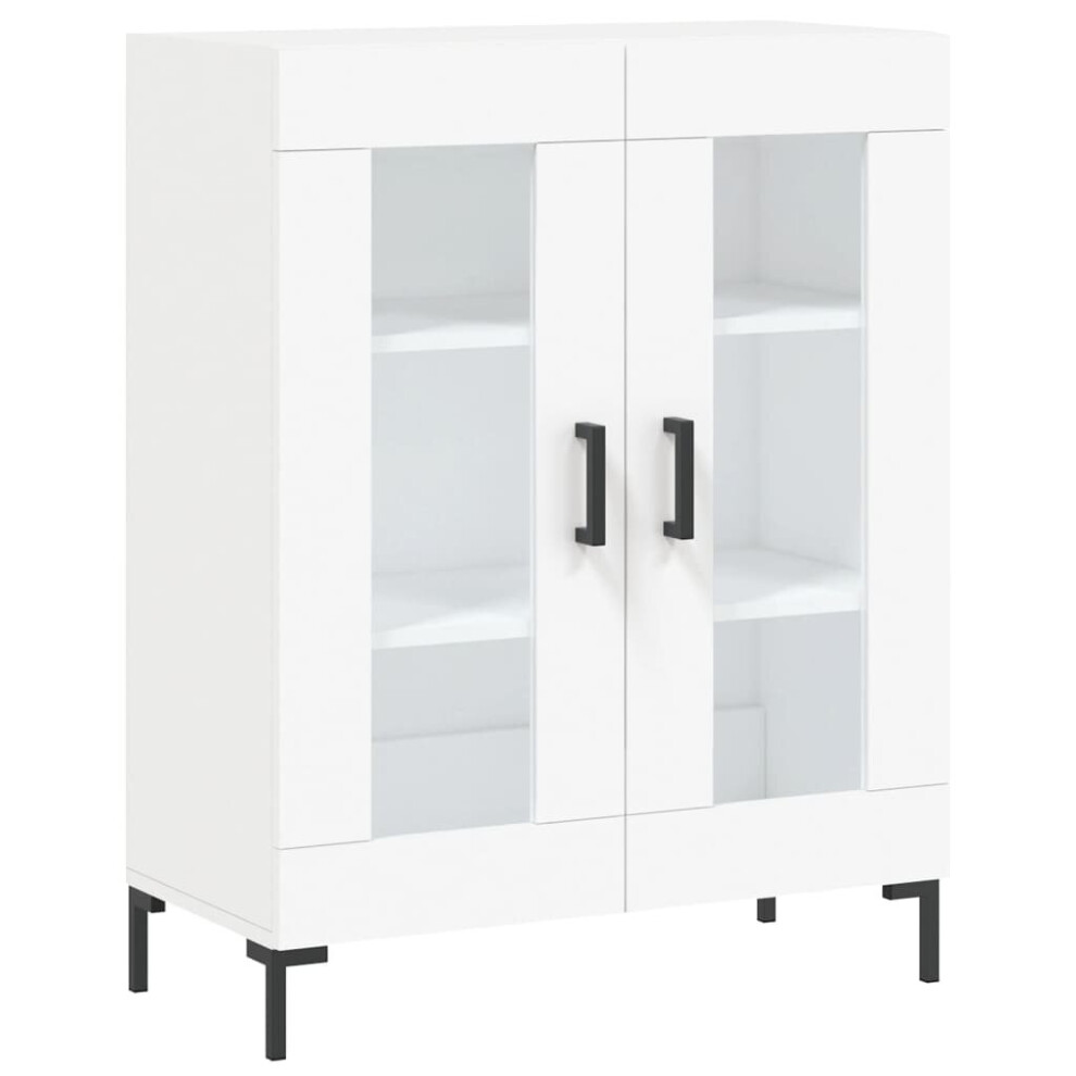 (white) vidaXL Sideboard Storage Side Cabinet Cupboard Concrete Grey Engineered Wood