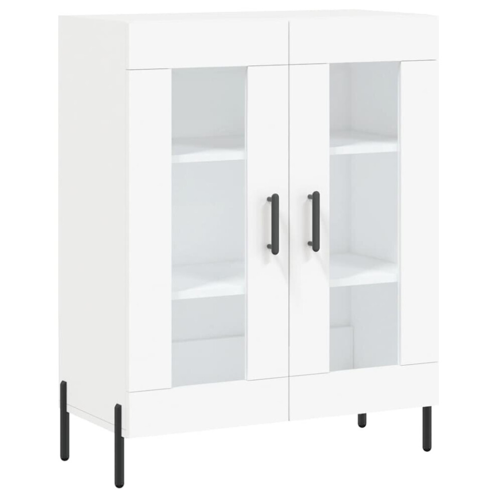 (white) vidaXL Sideboard Storage Side Cabinet Cupboard Grey Sonoma Engineered Wood