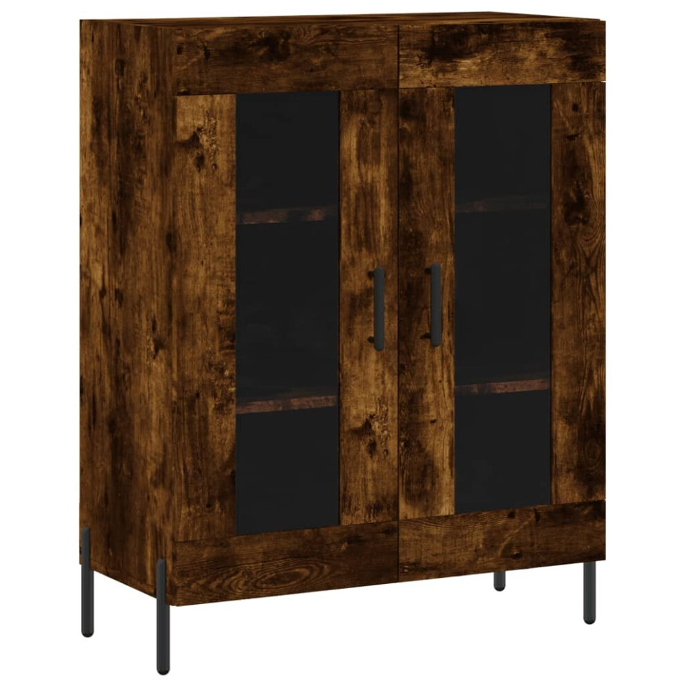 Vidaxl (Smoked Oak) Sideboard Storage Side Cabinet Cupboard Grey Sonoma Engineered Wood