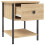 VidaXL (sonoma oak, 2 pcs) vidaXL Bedside Table Cabinet Side Table Telephone Table Black Engineered Wood 6