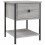 VidaXL (grey sonoma, 2 pcs) vidaXL Bedside Table Cabinet Side Table Telephone Table Black Engineered Wood 3