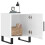 VidaXL (high gloss white, 2 pcs) vidaXL Bedside Cabinets Bedside Table 2 pcs Concrete Grey Engineered Wood 3