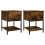 VidaXL (smoked oak, 2 pcs) vidaXL Bedside Table Cabinet Side Table Telephone Table Black Engineered Wood 1