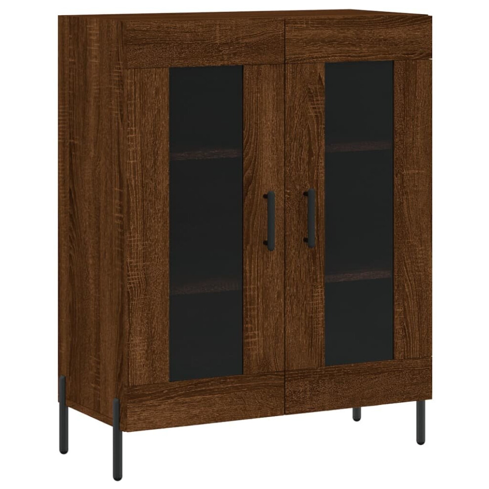 (brown oak) vidaXL Sideboard Storage Side Cabinet Cupboard Grey Sonoma Engineered Wood