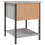 VidaXL (grey sonoma, 2 pcs) vidaXL Bedside Table Cabinet Side Table Telephone Table Black Engineered Wood 9