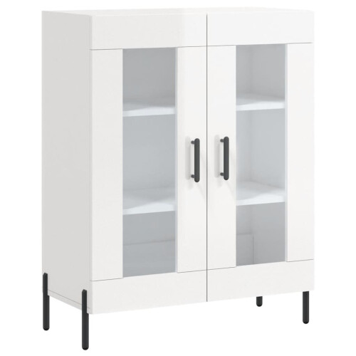 VidaXL (high gloss white) vidaXL Sideboard Storage Side Cabinet Cupboard Grey Sonoma Engineered Wood 1