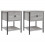 VidaXL (grey sonoma, 2 pcs) vidaXL Bedside Table Cabinet Side Table Telephone Table Black Engineered Wood 1