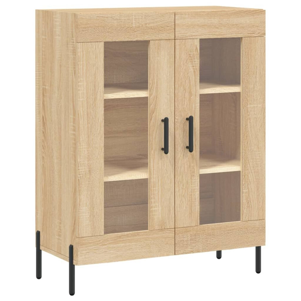 (sonoma oak) vidaXL Sideboard Storage Side Cabinet Cupboard Grey Sonoma Engineered Wood