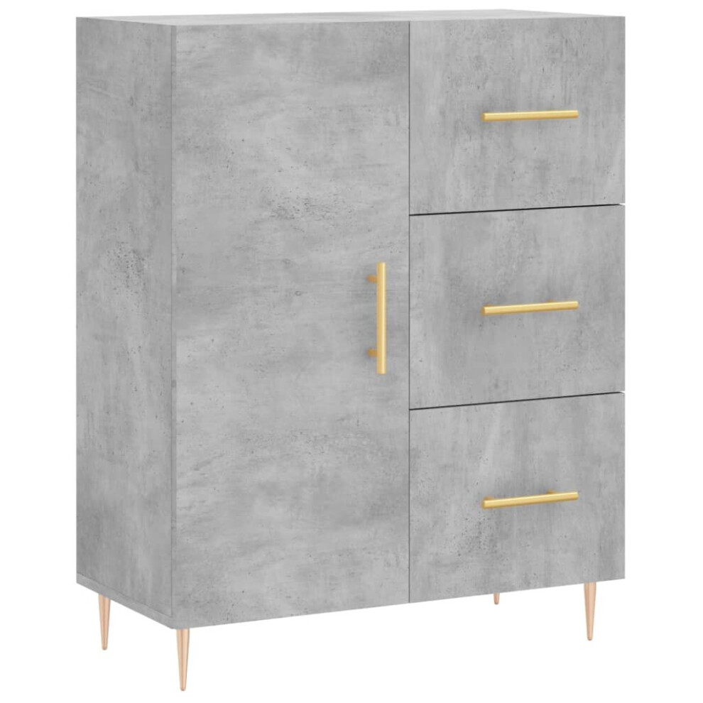 (concrete grey) vidaXL Sideboard Storage Cabinet Side Cabinet Cupboard White Engineered Wood