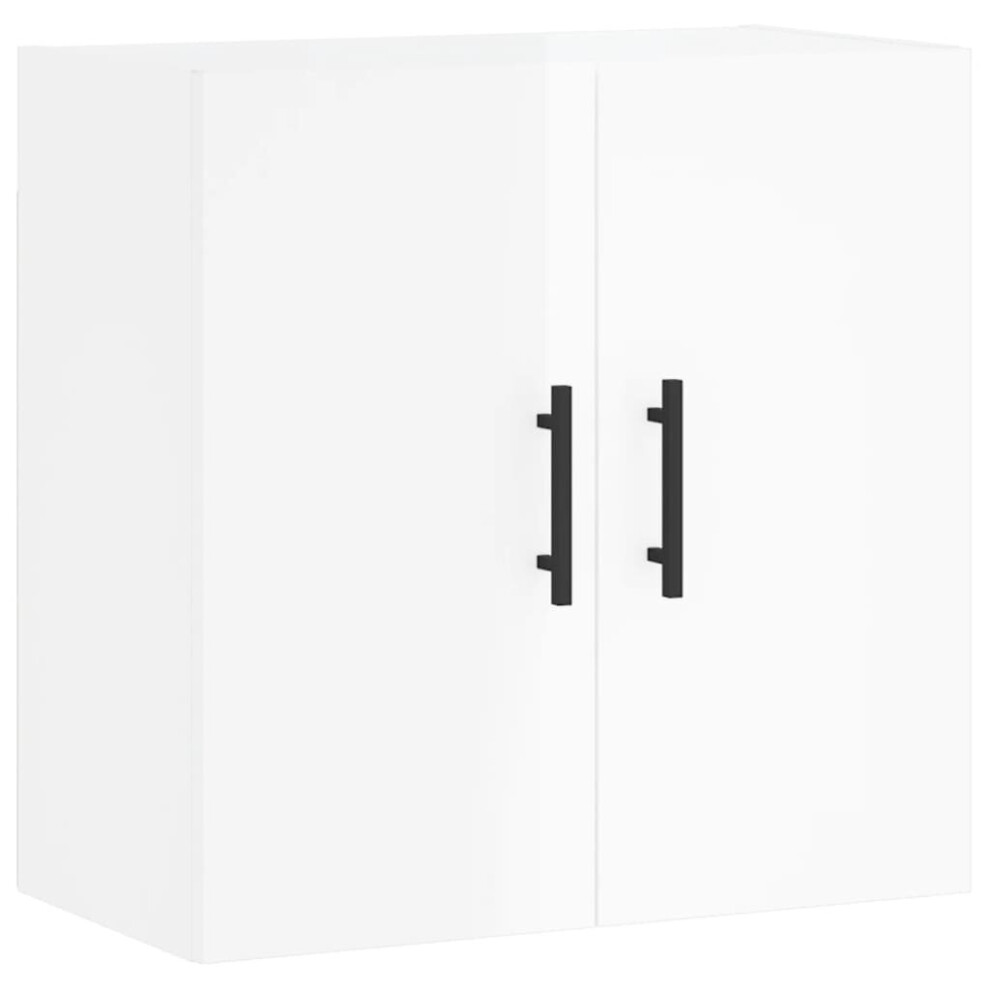 (high gloss white) vidaXL Wall Cabinet Storage Cabinet Display Cabinet Sonoma Oak Engineered Wood