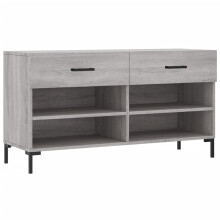 (grey sonoma) vidaXL Shoe Bench Shoe Cupboard Shoe Storage Shoe Rack Black Engineered Wood