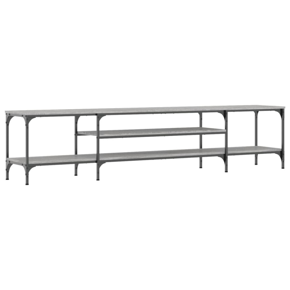 (grey sonoma, 201 x 35 x 45 cm) vidaXL TV Cabinet Media Console Sideboard Engineered Wood and Iron