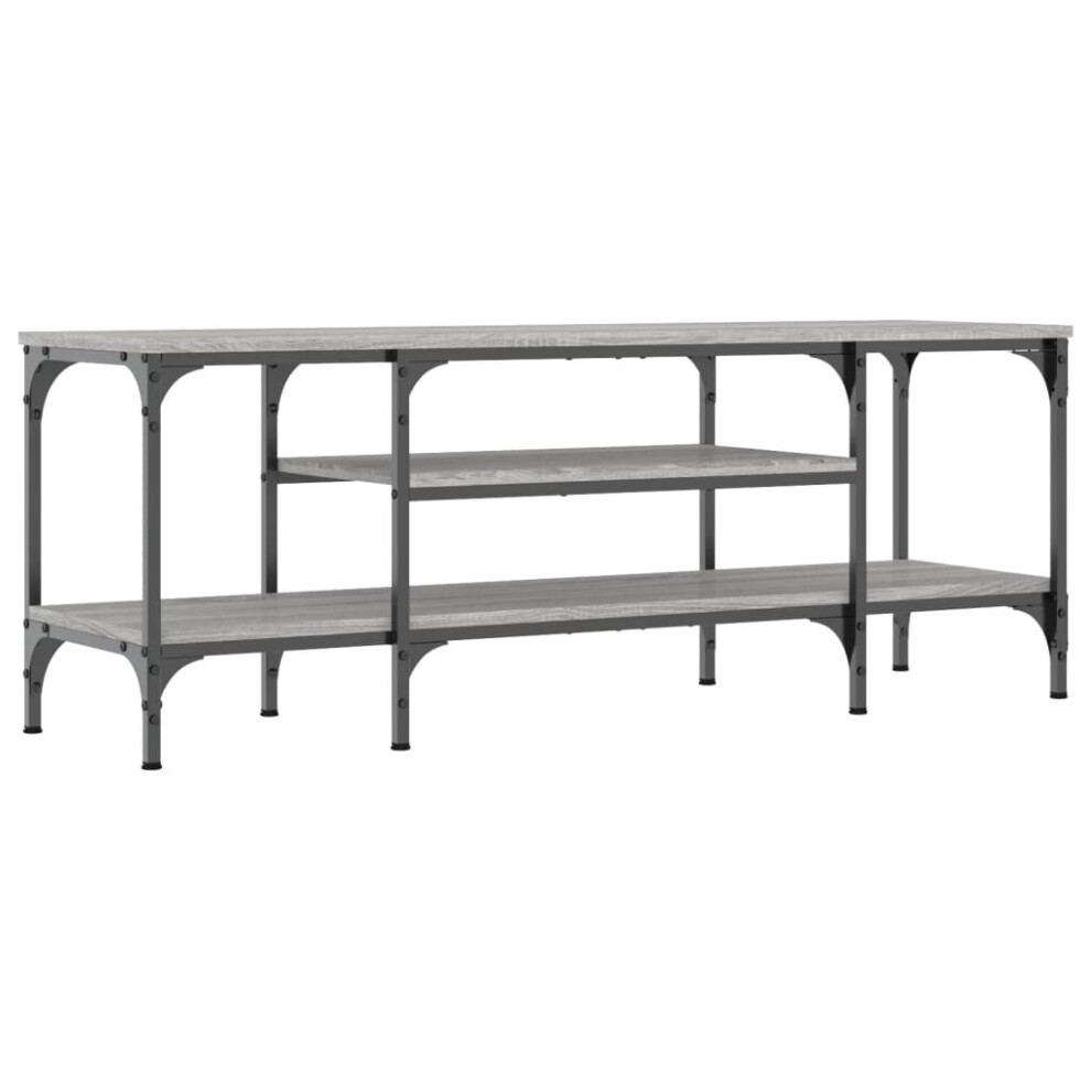 Vidaxl ( Sonoma, 121 X 35 X 45 Cm) Tv Cabinet Media Console Sideboard Engineered Wood And Iron Grey
