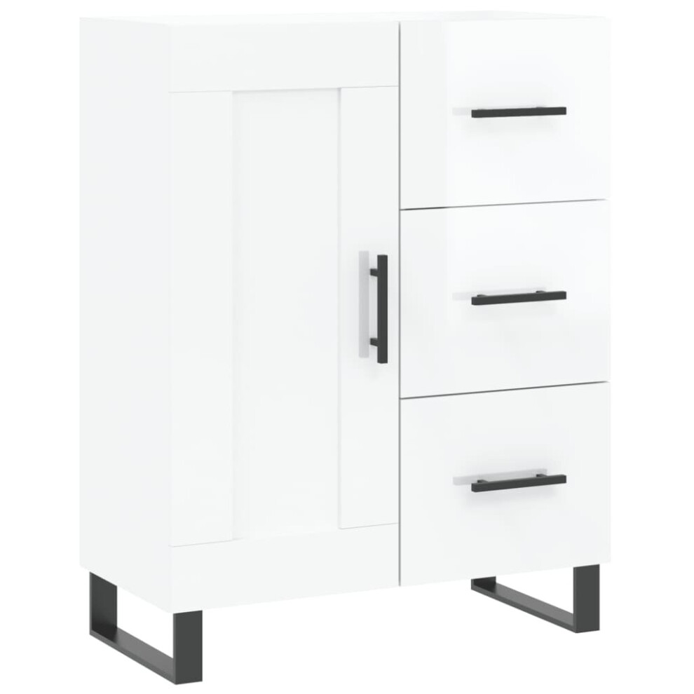 (high gloss white) vidaXL Sideboard Storage Cabinet Side Cabinet Cupboard White Engineered Wood