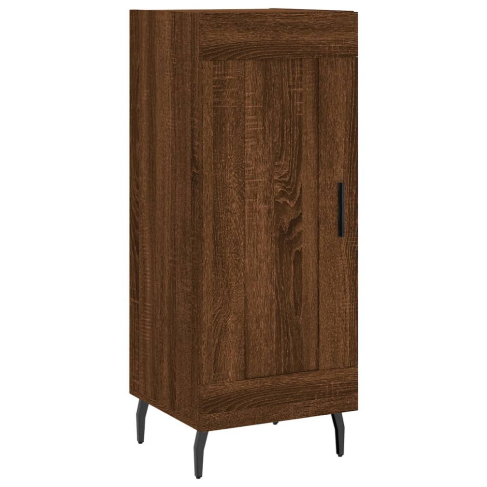 (brown oak) vidaXL Sideboard Storage Cabinet Side Cabinet Cupboard White Engineered Wood