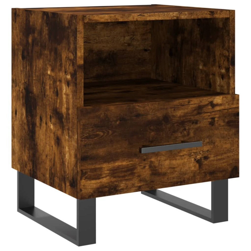 Vidaxl (Smoked Oak, 1 Pcs) Bedside Cabinets Side Table Nightstand 2 Pcs Sonoma Oak Engineered Wood