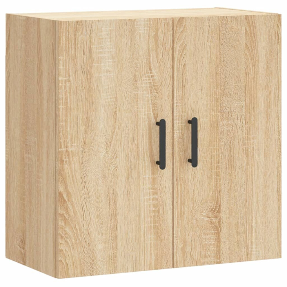 Vidaxl (Sonoma Oak) Wall Cabinet Storage Cabinet Display Cabinet White Engineered Wood