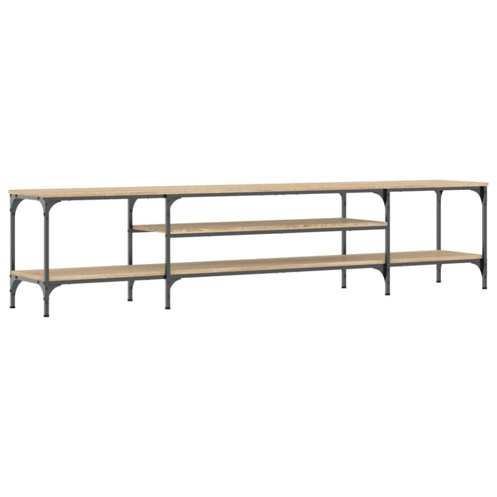 Vidaxl (Sonoma Oak, 201 X 35 X 45 Cm) Tv Cabinet Media Console Sideboard Engineered Wood And Iron