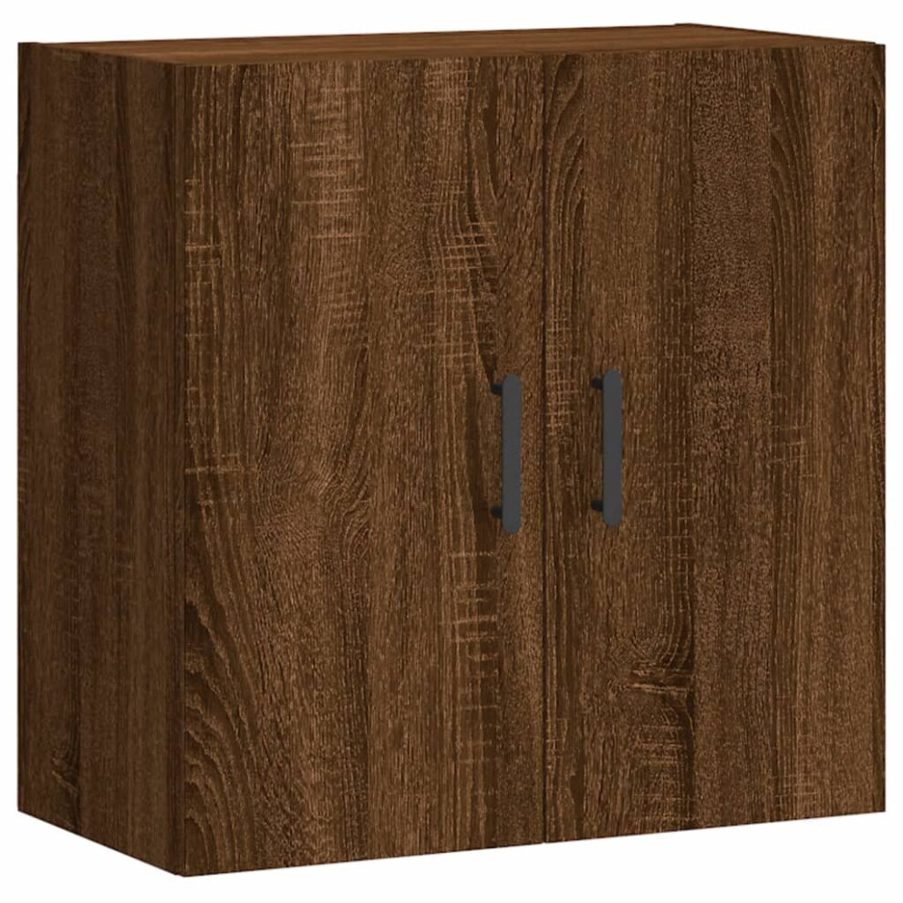 (brown oak) vidaXL Wall Cabinet Storage Cabinet Display Cabinet White Engineered Wood