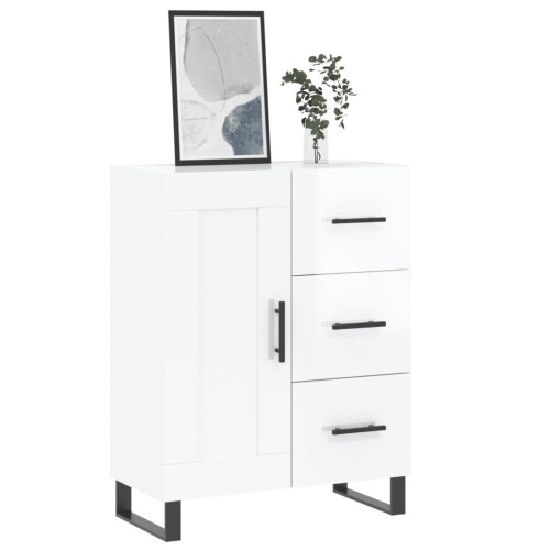 VidaXL (high gloss white) vidaXL Sideboard Storage Cabinet Side Cabinet Cupboard White Engineered Wood 2