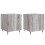 VidaXL (grey sonoma, 2 pcs) vidaXL Bedside Cabinet Bed Table Nightstand Side Table White Engineered Wood 2