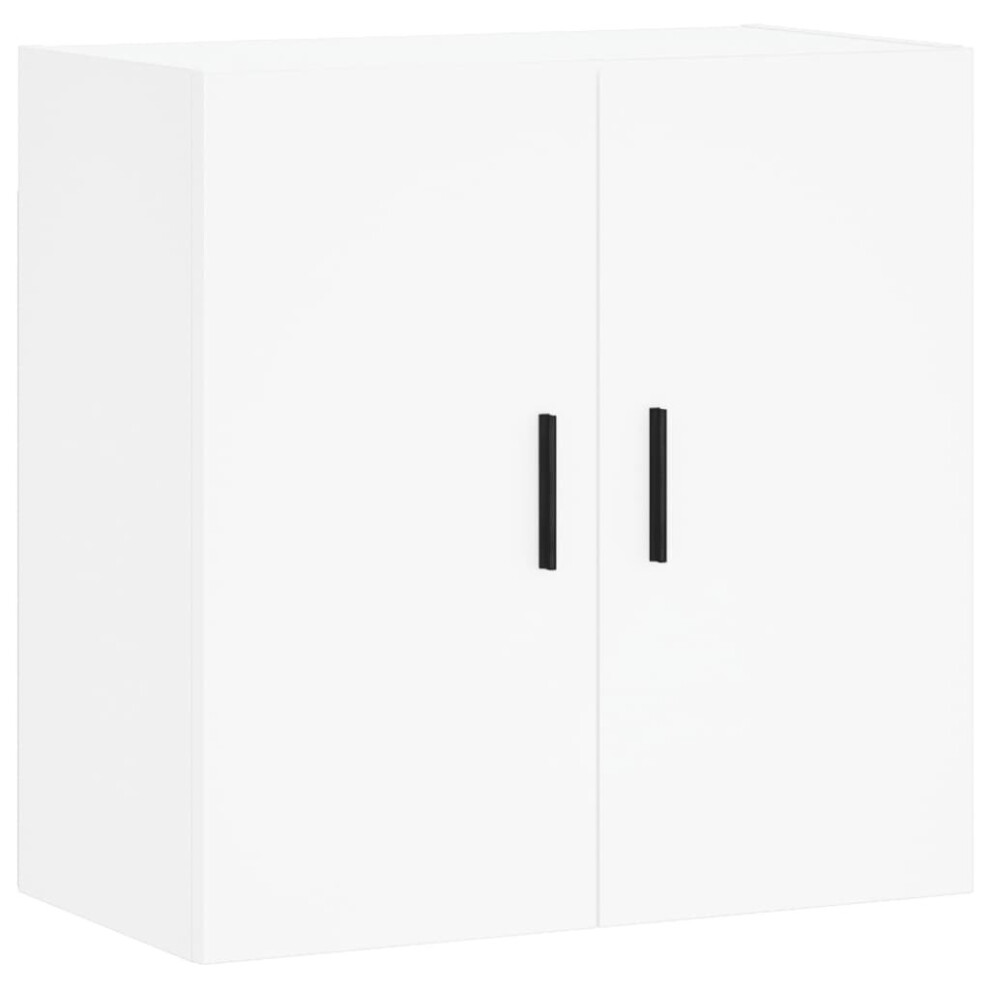 Vidaxl (White) Wall Cabinet Storage Cabinet Display Cabinet Brown Oak Engineered Wood