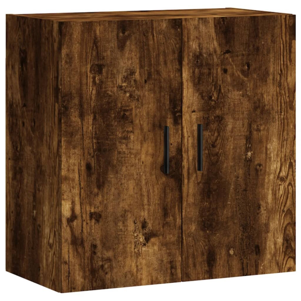 (smoked oak) vidaXL Wall Cabinet Storage Cabinet Display Cabinet Brown Oak Engineered Wood