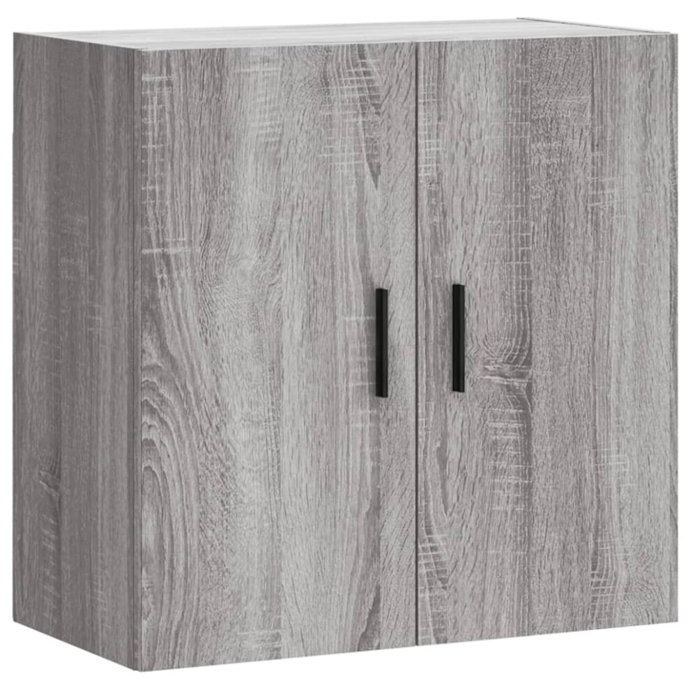 Vidaxl (Grey Sonoma) Wall Cabinet Storage Cabinet Display Cabinet Brown Oak Engineered Wood