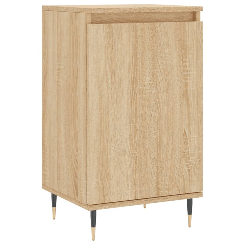 Vidaxl (Sonoma Oak, 1 Pcs) Sideboard Storage Cabinet Cupboard Side Cabinet White Engineered Wood