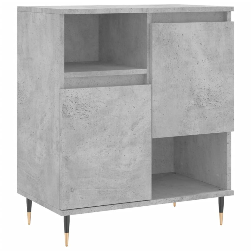 (concrete grey) vidaXL Sideboard Storage Cabinet Cupboard Side Cabinet White Engineered Wood