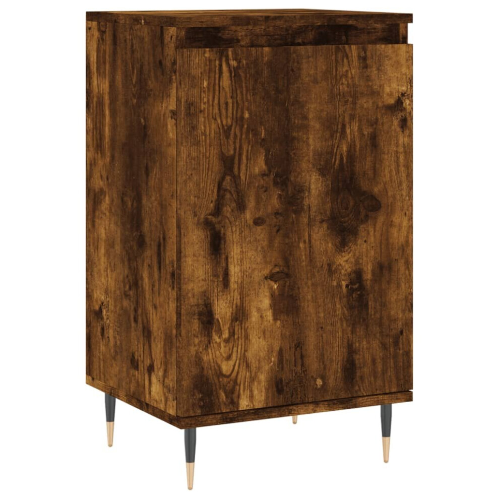 Vidaxl (Smoked Oak, 1 Pcs) Sideboard Storage Cabinet Cupboard Side Cabinet White Engineered Wood
