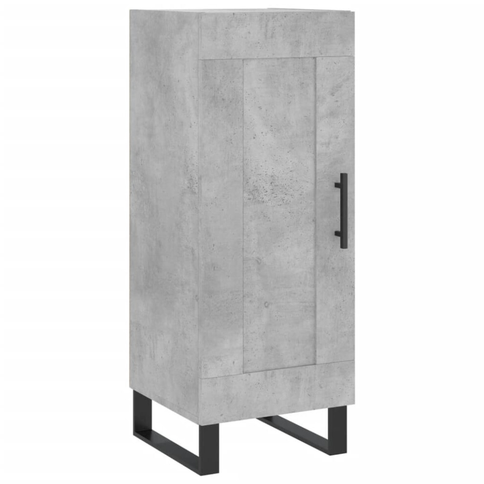 Vidaxl (Concrete Grey) Sideboard Storage Cabinet Cupboard Side Cabinet Black Engineered Wood