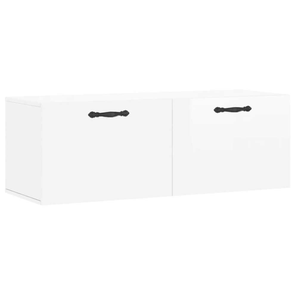 (high gloss white, 100 x 36.5 x 35 cm) vidaXL Wall Cabinet Hanging Storage Cabinet Display Cabinet Engineered Wood